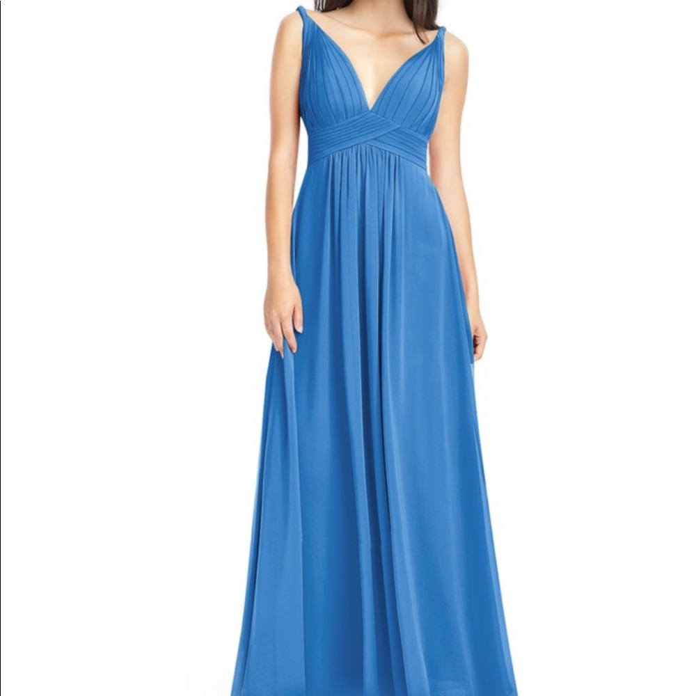 Azazie size 6 Maren bridesmaids dress. Blue Jay.